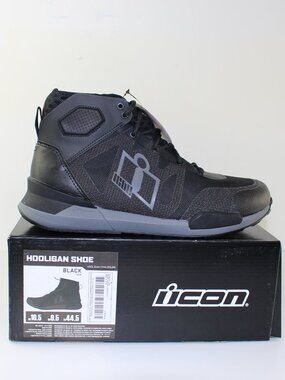 New Revco Icon Hooligan Mid Motorcycle Biker Boots (EU 44.5 / 10.5 US)